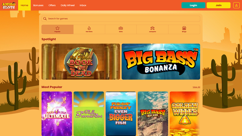 Juegos de Amigo Slots Casino para ordenador