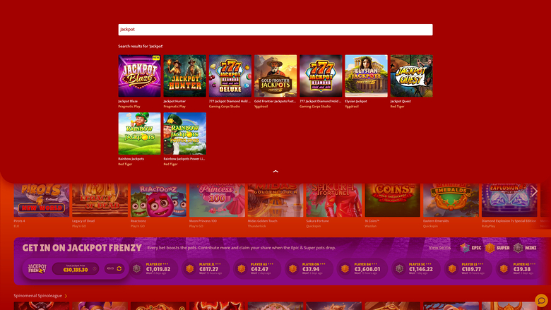 Jackpots sur ordinateur de Amok Casino