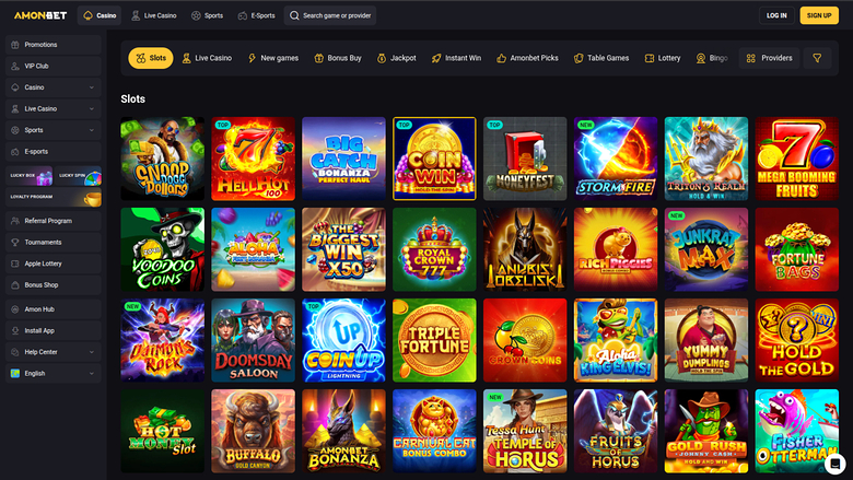 Juegos de Amonbet Casino para ordenador