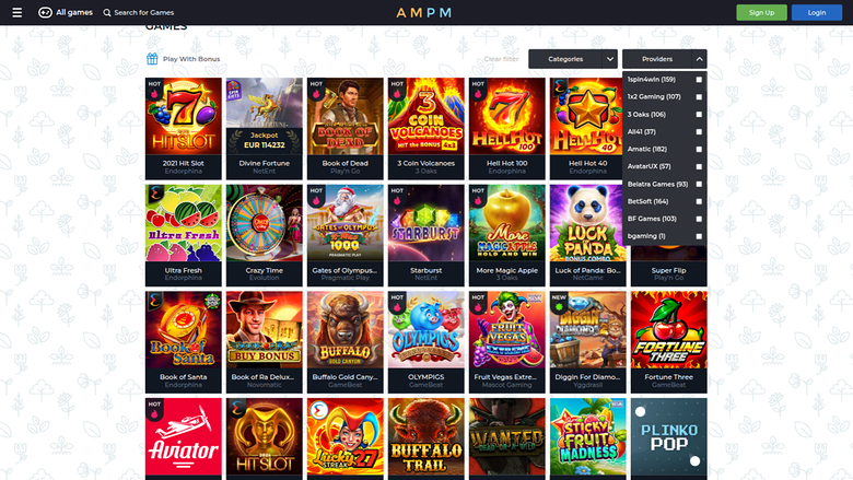 ampm Casino Desktop-Spielentwickler