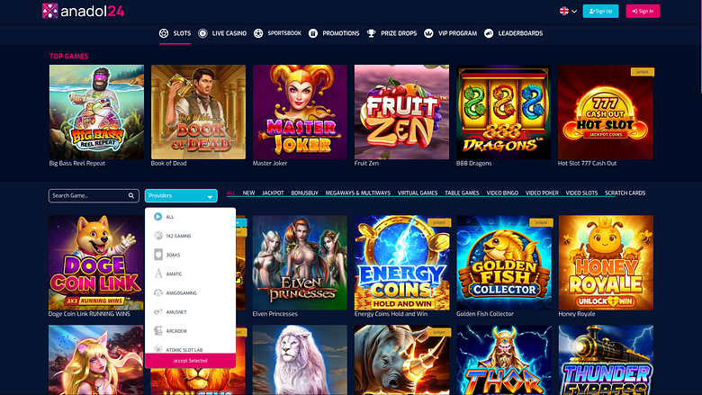 Anadol24 Casino Desktop Game Developers