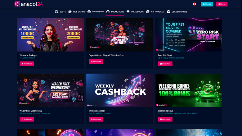 Anadol24 Casino Desktop Promotions