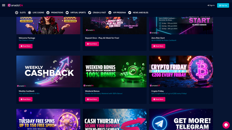 Promociones del casino Anadol24