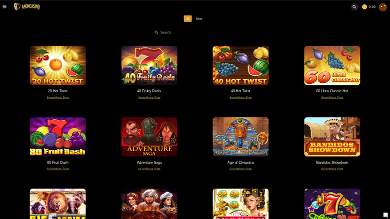 Jeux de bureau de anon Casino