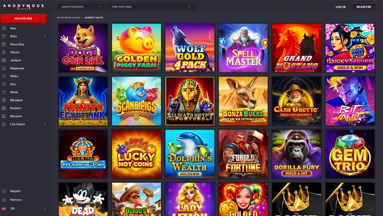 Jackpot sur ordinateur de anonymouscasino