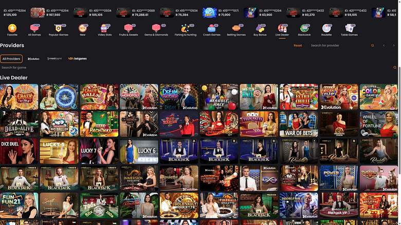Casino ApexBets sur ordinateur avec croupier en direct