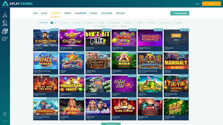 Jackpot sur ordinateur de Aplay Casino