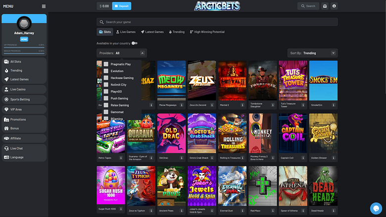 Développeurs de jeux de casino Arcticbets pour ordinateur de bureau