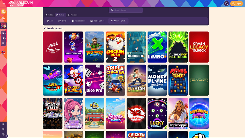 Jogos de Arcade para Computador do Cassino Arlequin