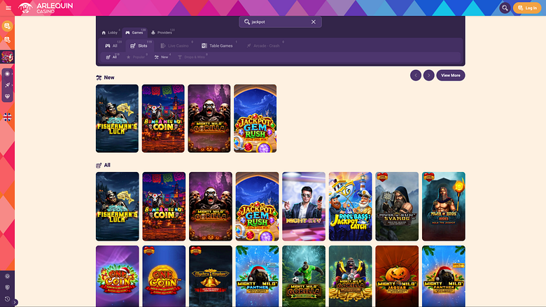 Arlequin Casino Desktop Jackpot