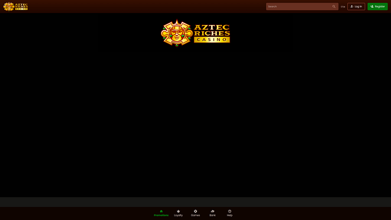 Aztec Riches Page d'accueil Ordinateur