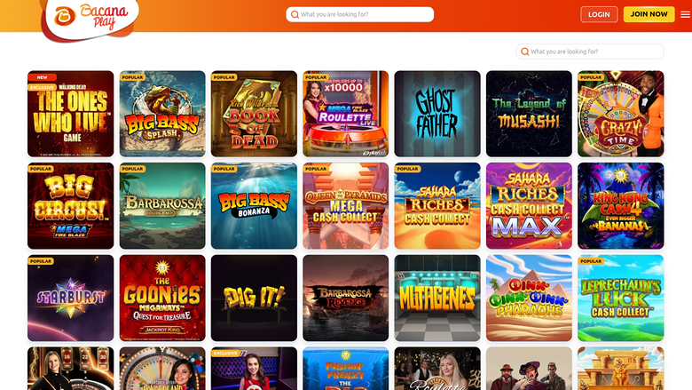Bacana Play Casino Desktop-Spiele