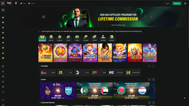 Baji Desktop-Startseite