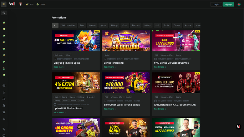 Baji Desktop-Aktionen