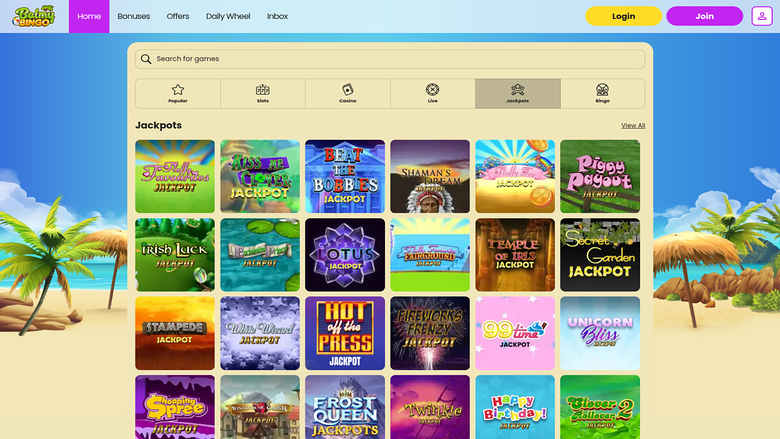 Jackpot de bureau de Balmy Bingo