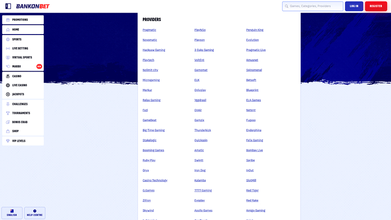 Bankonbet Casino Desktop Game Developers