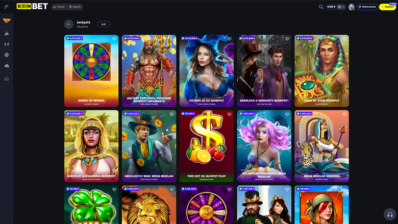 Jackpot desktop di BdmBet Casino