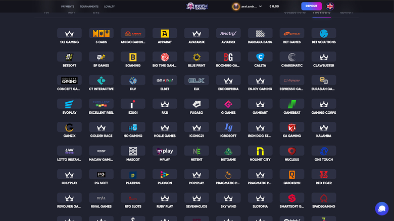 Développeurs de jeux de Beem Casino sur ordinateur