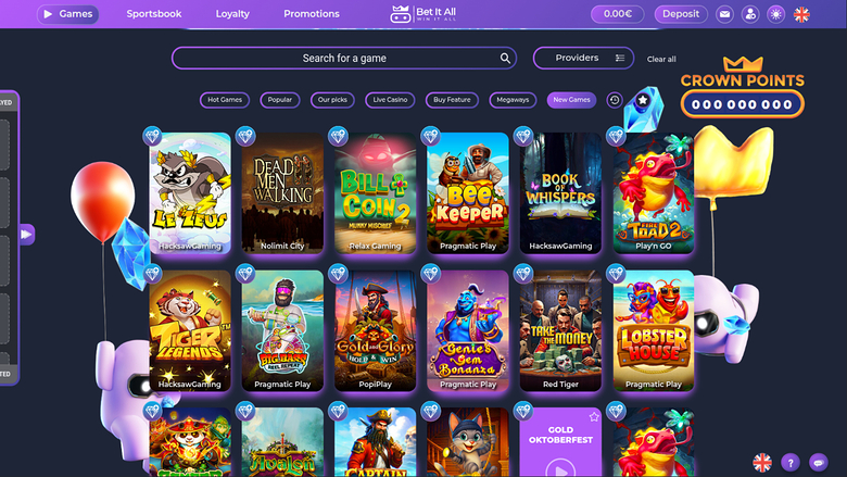 Jeux de bureau de Bet It All Casino