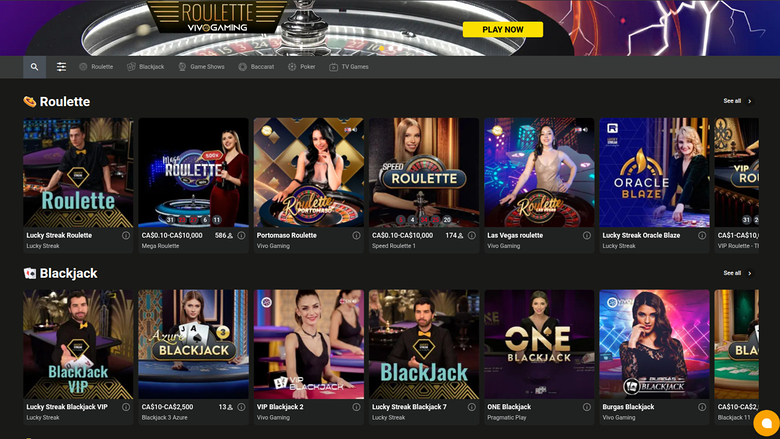 Croupier en direct sur bureau de Bet O Bet Casino