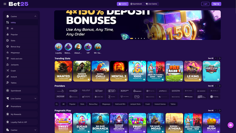 Jeux de casino Bet25