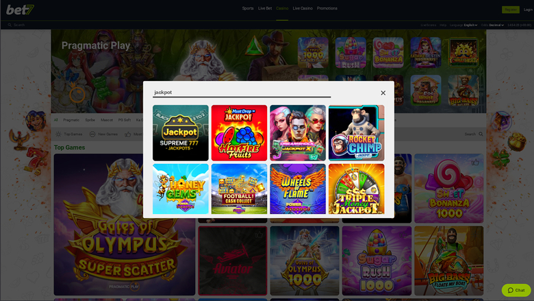 bet7 Casino Jackpot Desktop