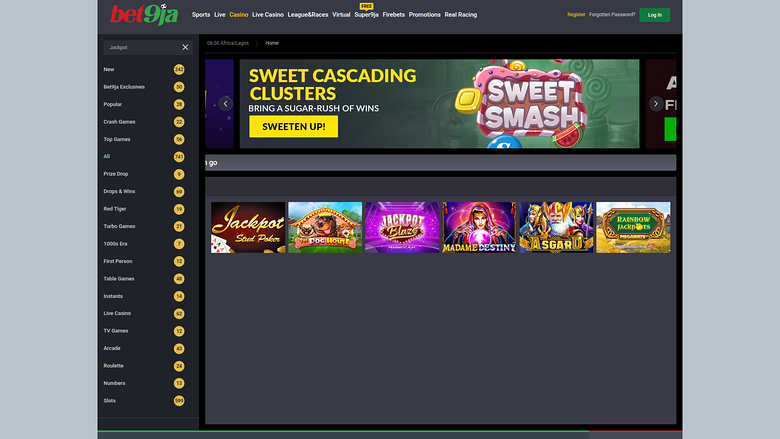 Jackpot de bureau de Bet9ja Casino