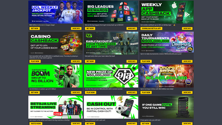 Promotions de bureau de Bet9ja Casino