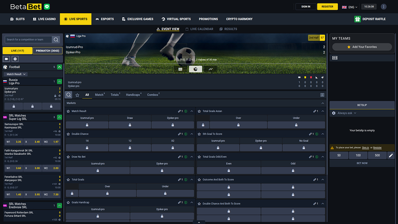 Sports de bureau de BetaBet Casino