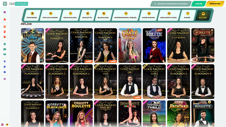 Betalright Casino Desktop-Live-Dealer