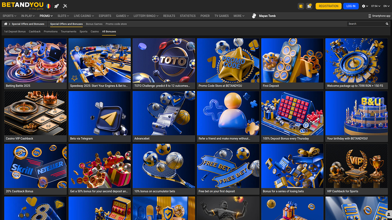 Акции Betandyou Casino для компьютера