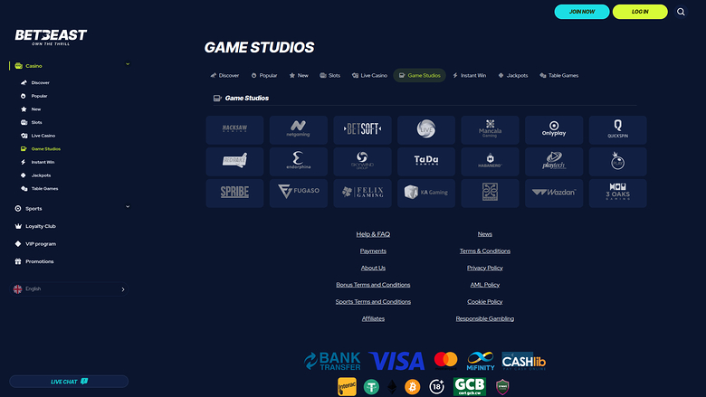Développeurs de jeux sur ordinateur de BetBeast