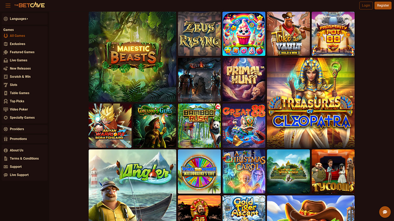 Jeux de bureau de BetCave Casino