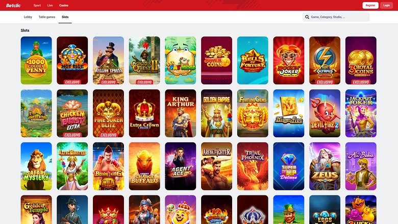 Betclic Casino Desktop Games