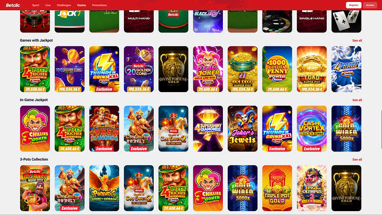 Jackpot de escritorio de Betclic Casino