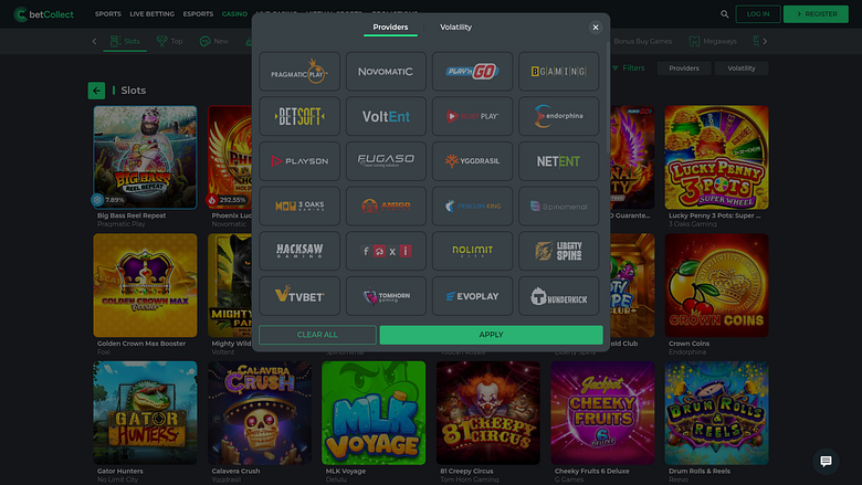 BetCollectカジノデスクトップゲーム開発者