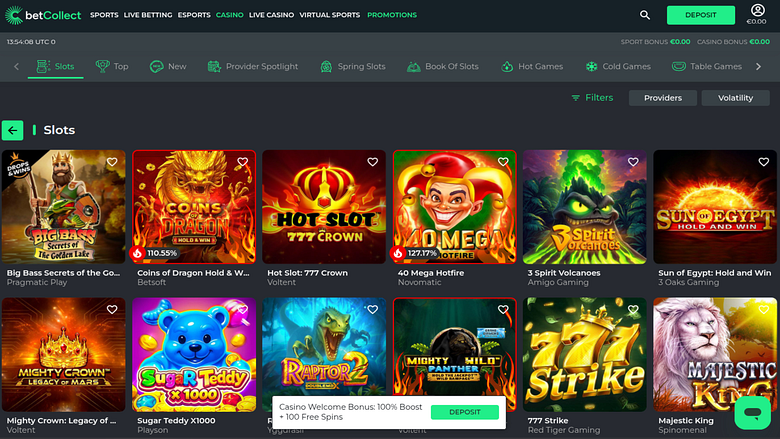 Juegos de escritorio de casino Betcollect