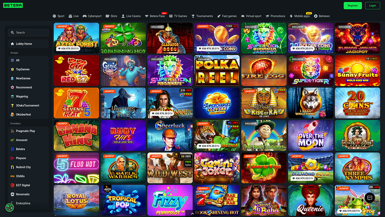 Jackpot sur ordinateur de Betera