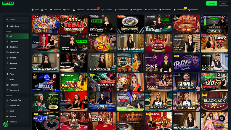 Croupier en direct sur ordinateur de Betera