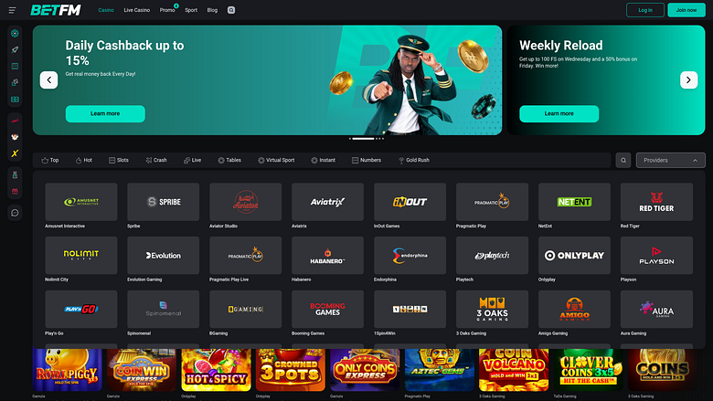 Betfm Casino Desktop Game Developers