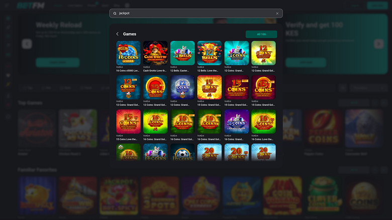 Betfm Casino Desktop Jackpot