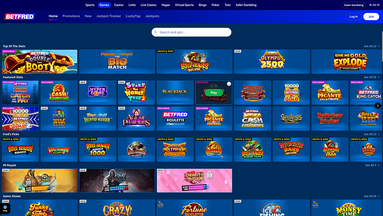 Betfred Casino Desktop Games
