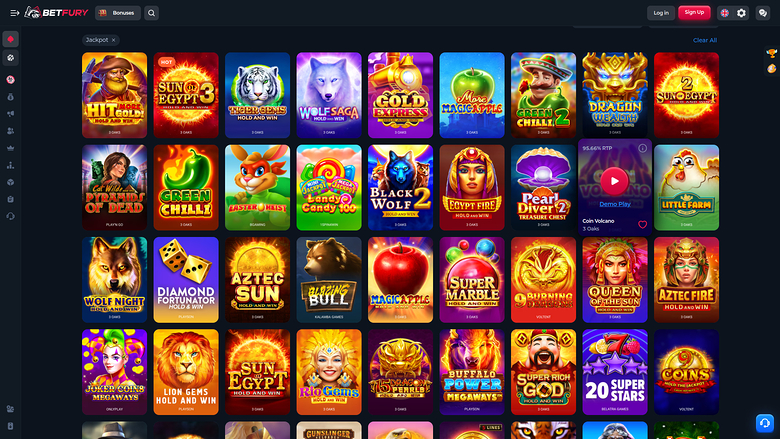 Jackpot sur ordinateur de BetFury Casino