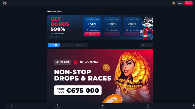 Promotions sur ordinateur de BetFury Casino