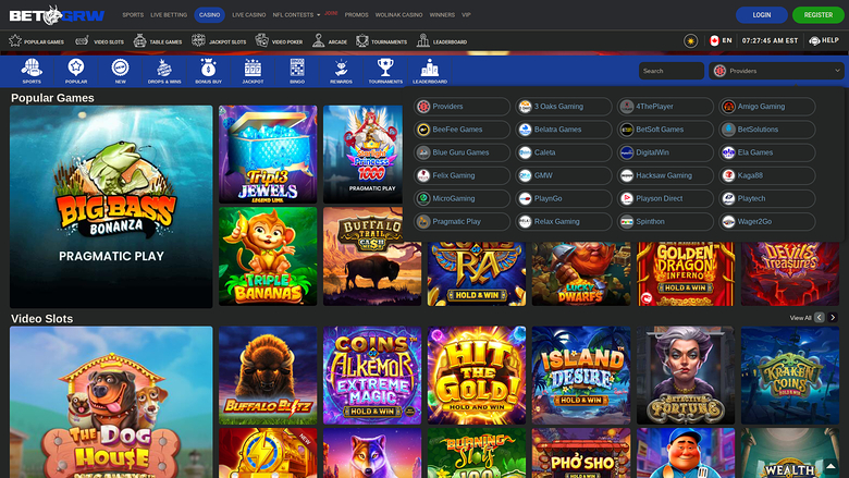 Développeurs de jeux sur ordinateur de BetGrw Casino