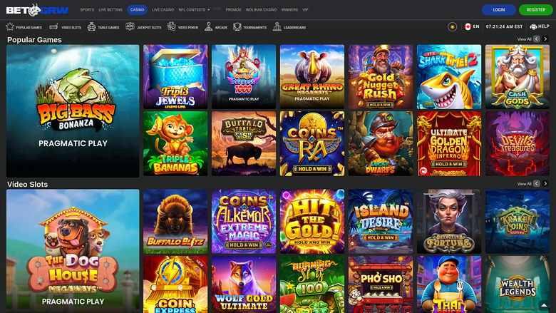 Jeux sur ordinateur de BetGrw Casino