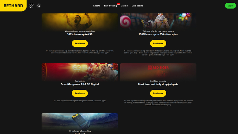 Promotions de bureau de BetHard Casino