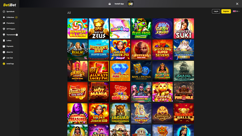 Jeux sur ordinateur de Beti Bet Casino
