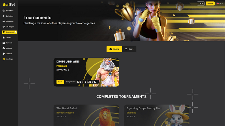BETiBET Casino Desktop-Turniere