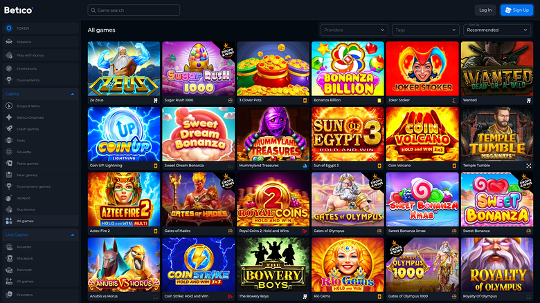 Jeux sur ordinateur de Betico Casino